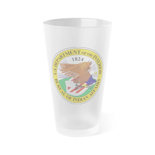 Bureau of Indian Affairs - Frosted Pint Glass 16oz-16oz-Frosted-Go Mug Yourself