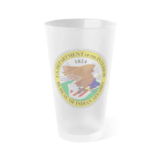 Bureau of Indian Affairs - Frosted Pint Glass 16oz 16oz Frosted - Go Mug Yourself