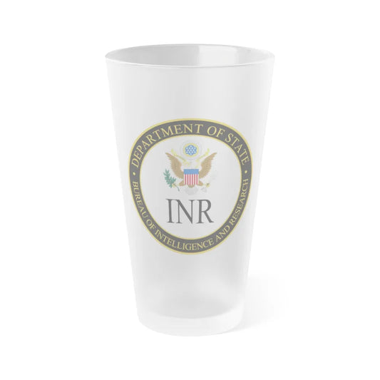 Bureau of Intelligence and Research - Frosted Pint Glass 16oz-16oz-Frosted-Go Mug Yourself