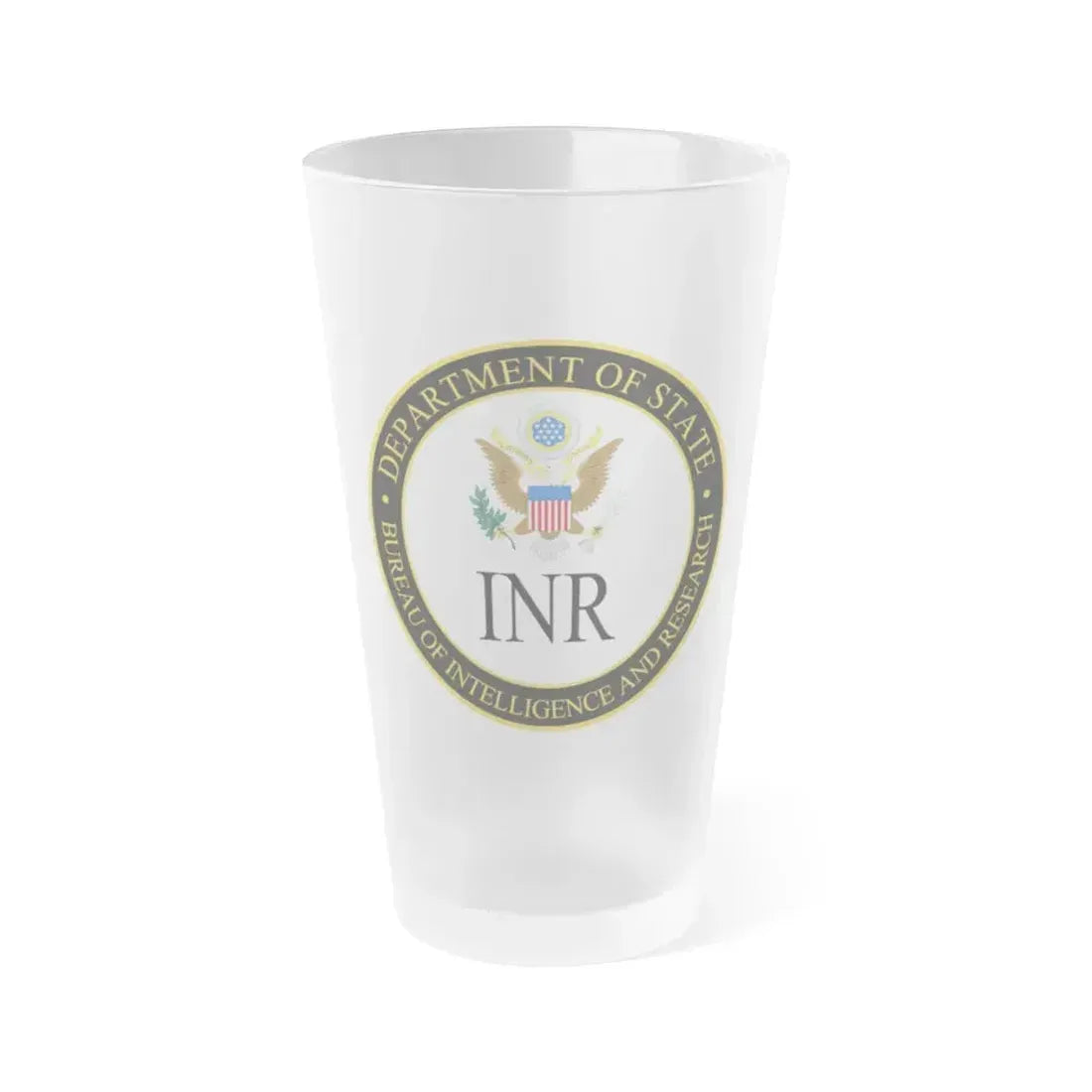 Bureau of Intelligence and Research - Frosted Pint Glass 16oz 16oz Frosted - Go Mug Yourself