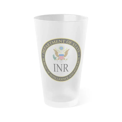 Bureau of Intelligence and Research - Frosted Pint Glass 16oz 16oz Frosted - Go Mug Yourself