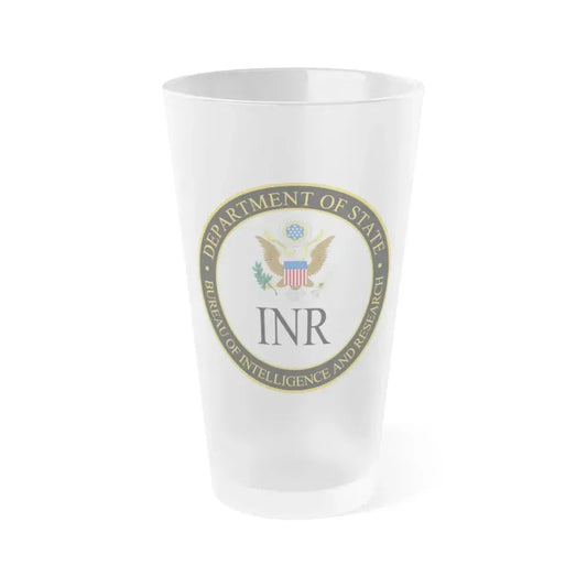 Bureau of Intelligence and Research - Frosted Pint Glass 16oz 16oz Frosted - Go Mug Yourself