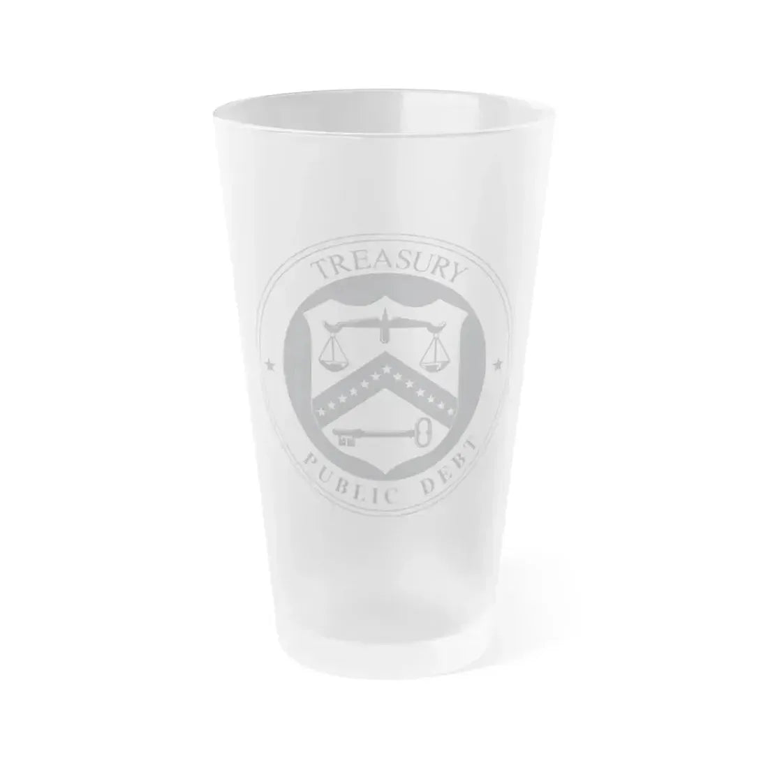 Bureau of the Public Debt - Frosted Pint Glass 16oz 16oz Frosted - Go Mug Yourself