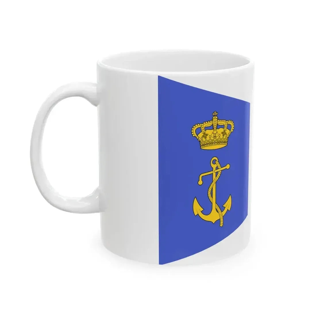 Burgee of auxiliary fleet of the Regia Marina (Italy) White Coffee Mug - Go Mug Yourself