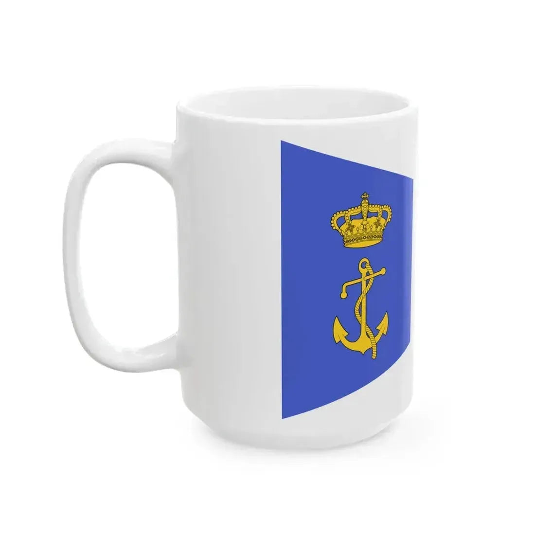 Burgee of auxiliary fleet of the Regia Marina (Italy) White Coffee Mug - Go Mug Yourself