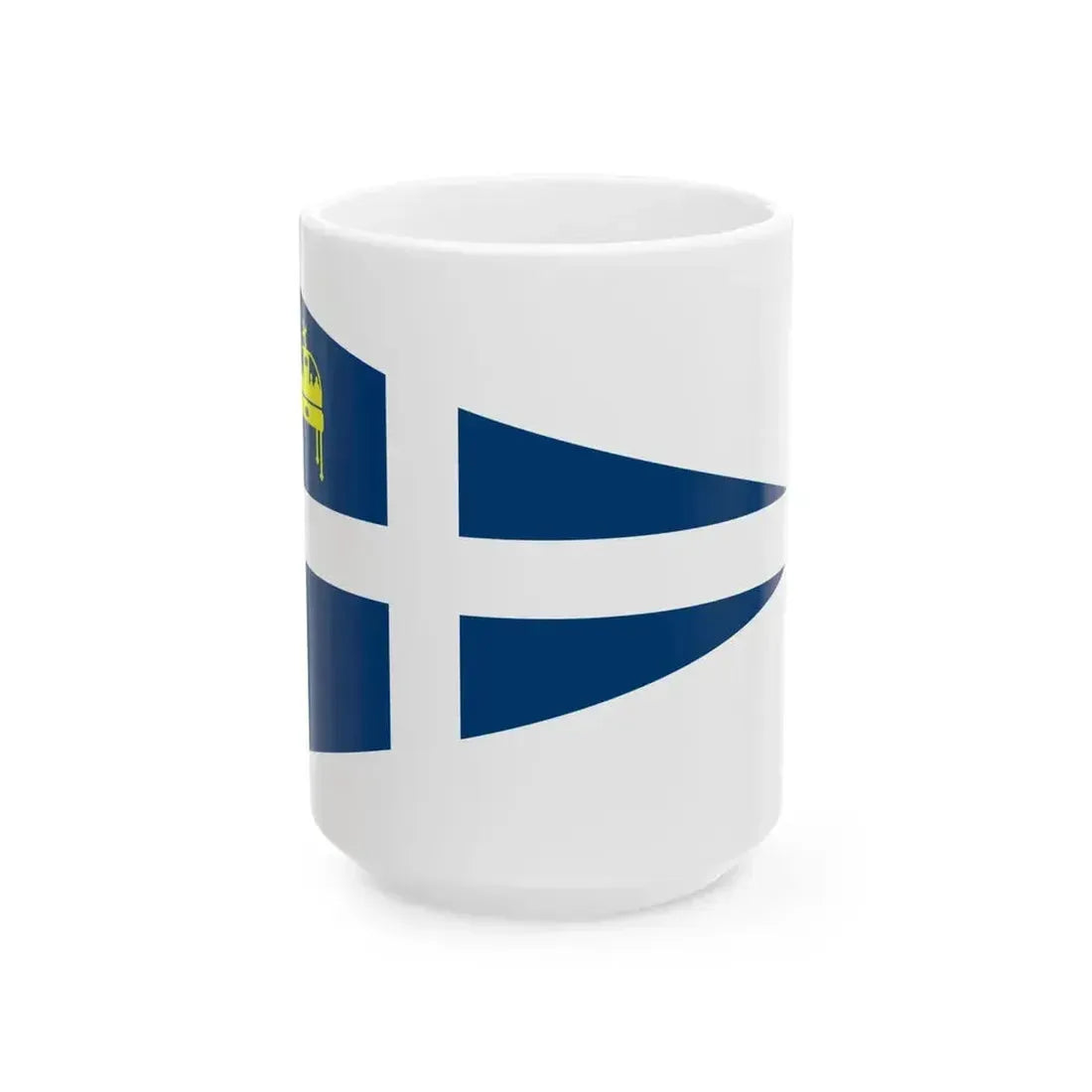 Burgee of Balatonfuredi Yacht Club (Hungary) White Coffee Mug 15oz - Go Mug Yourself