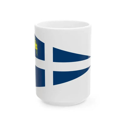 Burgee of Balatonfuredi Yacht Club (Hungary) White Coffee Mug 15oz - Go Mug Yourself
