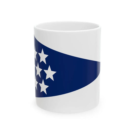 Burgee of Bergens Seilforening (Norway) White Coffee Mug 11oz - Go Mug Yourself