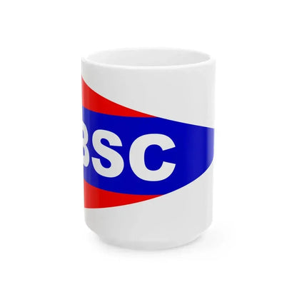Burgee of Birmingham Sailing Club (United States) White Coffee Mug 15oz - Go Mug Yourself