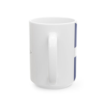 Burgee of Black Rock Yacht Club (Australia) White Coffee Mug-Go Mug Yourself