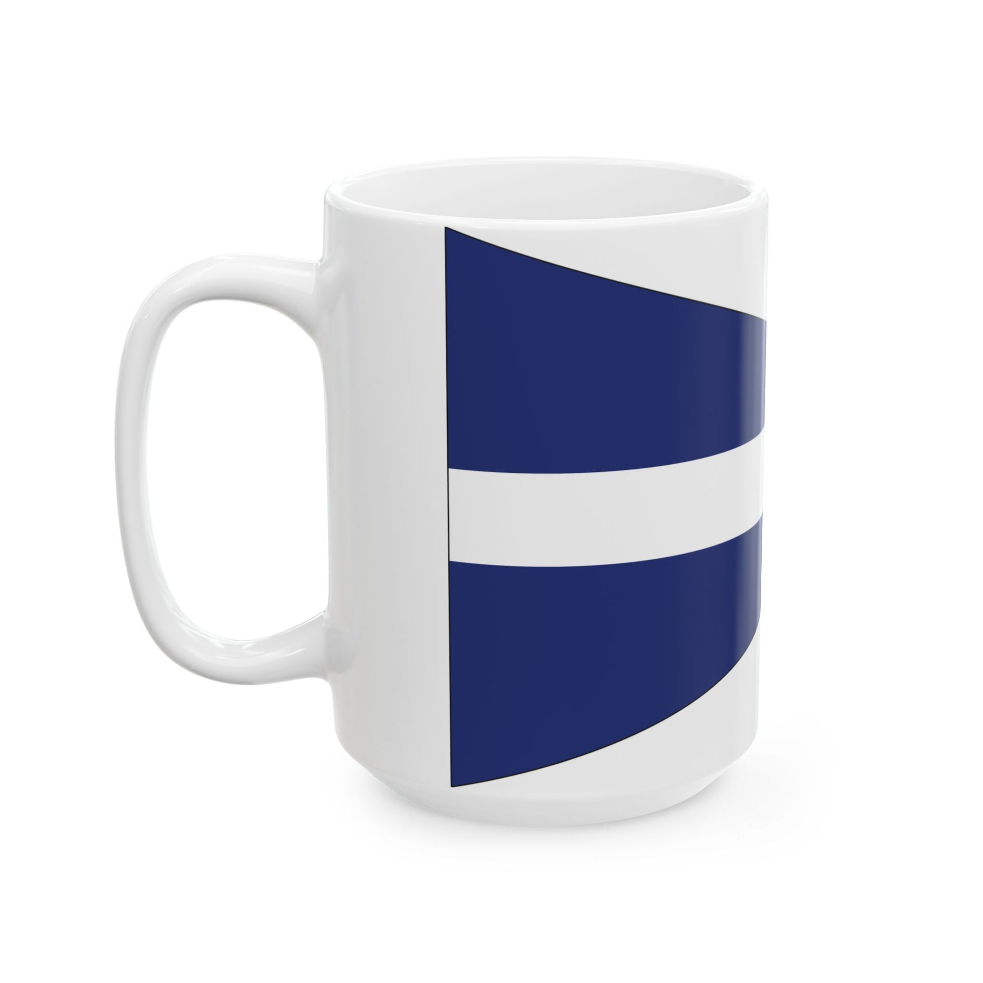 Burgee of Black Rock Yacht Club (Australia) White Coffee Mug-Go Mug Yourself