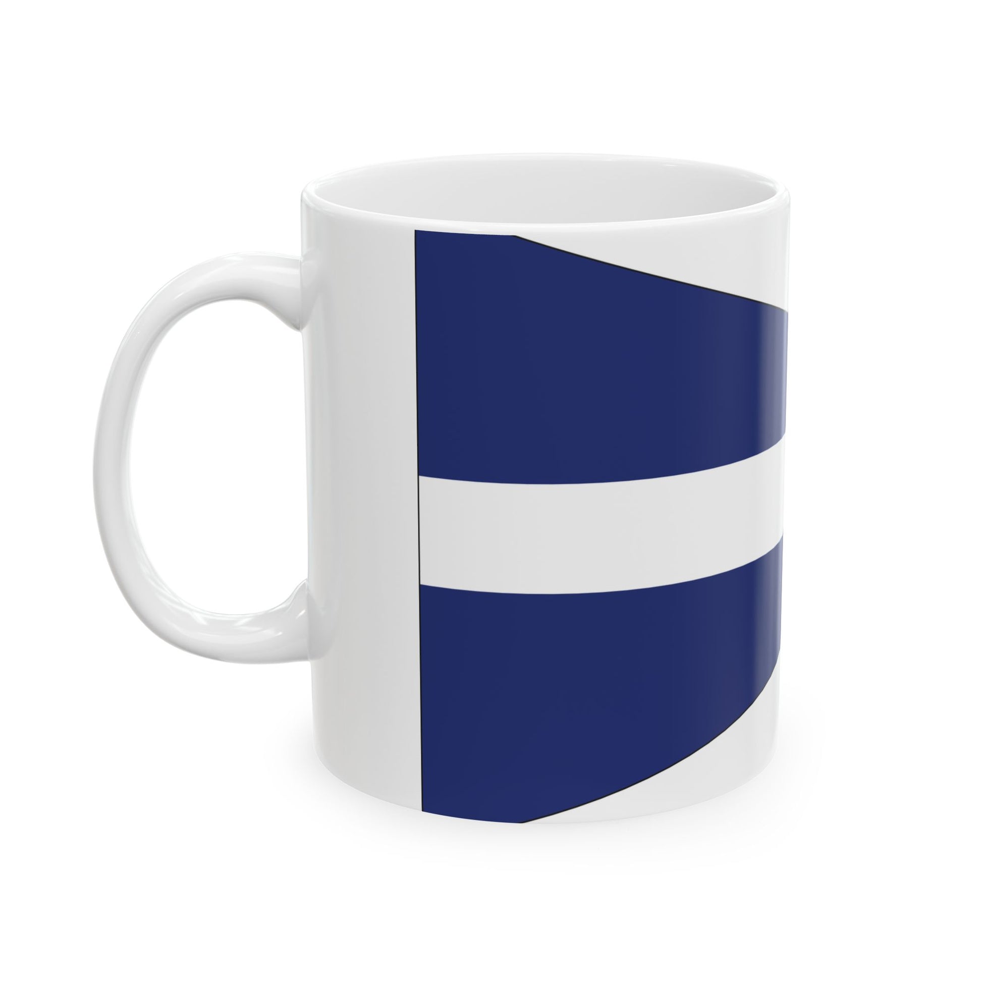 Burgee of Black Rock Yacht Club (Australia) White Coffee Mug-Go Mug Yourself