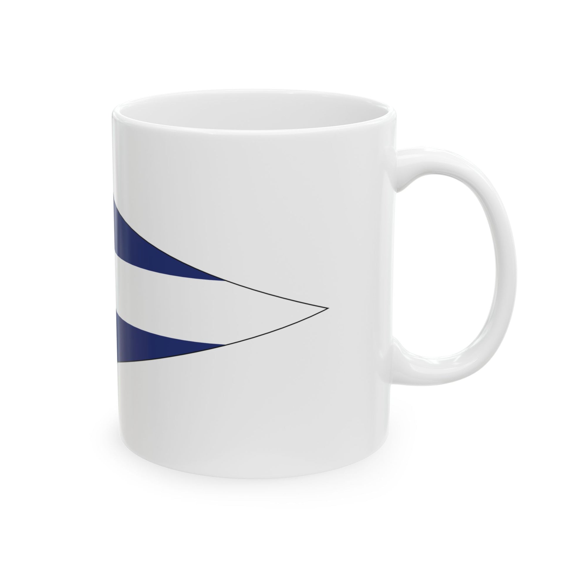 Burgee of Black Rock Yacht Club (Australia) White Coffee Mug-Go Mug Yourself