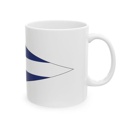 Burgee of Black Rock Yacht Club (Australia) White Coffee Mug-Go Mug Yourself