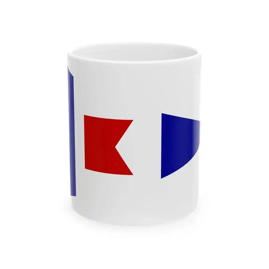 Burgee of Bow Mar YC (United States) White Coffee Mug 11oz - Go Mug Yourself
