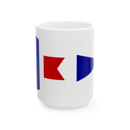 Burgee of Bow Mar YC (United States) White Coffee Mug 15oz - Go Mug Yourself