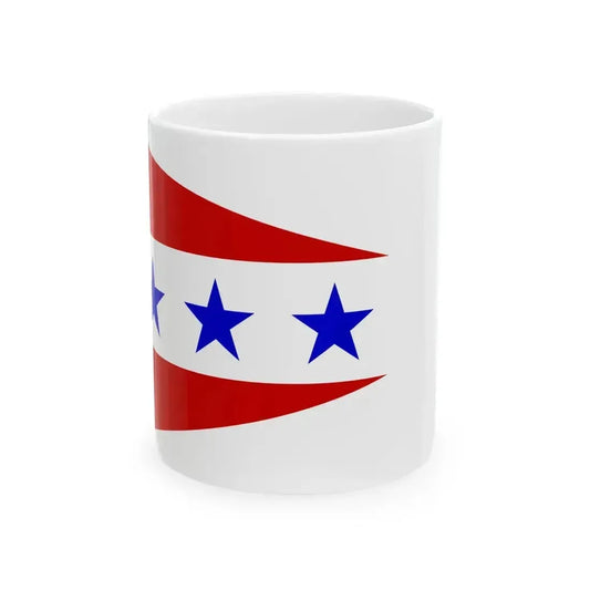Burgee of Cedar Point YC (United States) White Coffee Mug 11oz - Go Mug Yourself