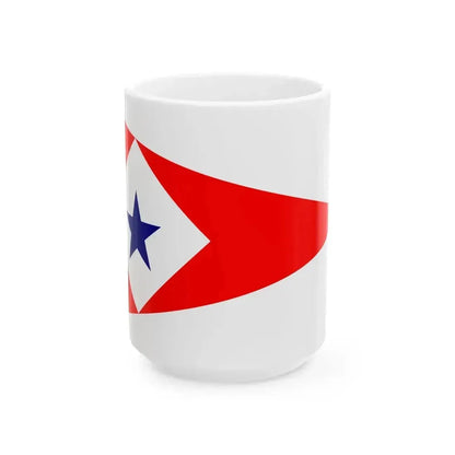 Burgee of Cercle de la Voile de Paris (France) White Coffee Mug 15oz - Go Mug Yourself