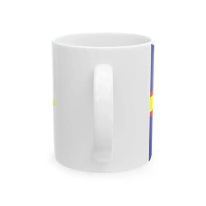 Burgee of club nautico di roma (Italy) White Coffee Mug - Go Mug Yourself