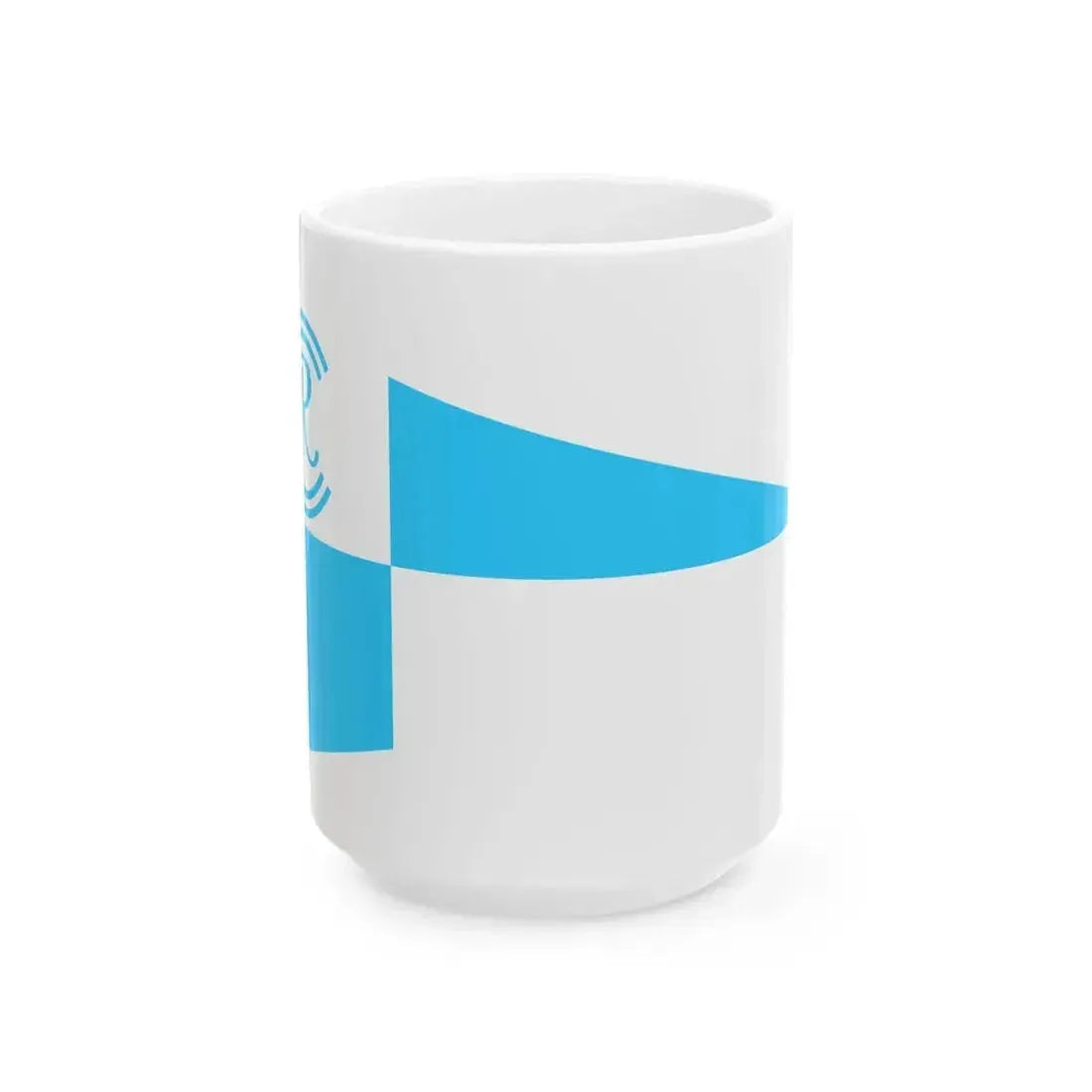 Burgee of Club Regatas Chascomus (Argentina) White Coffee Mug 15oz - Go Mug Yourself