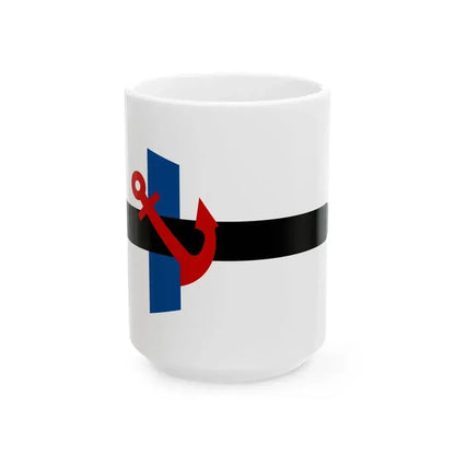 Burgee of Club Universitario de Buenos Aires (Argentina) White Coffee Mug 15oz - Go Mug Yourself