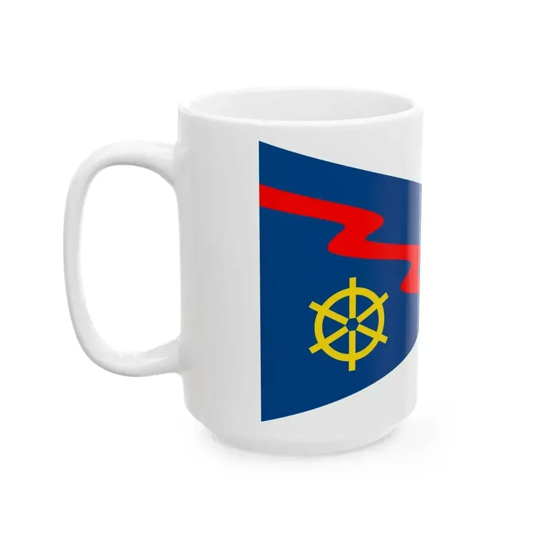 Burgee of Club Vela Portocivitanova (Italy) White Coffee Mug - Go Mug Yourself