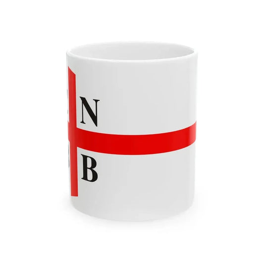 Burgee of CN Bahia Blanca (Argentina) White Coffee Mug 11oz - Go Mug Yourself