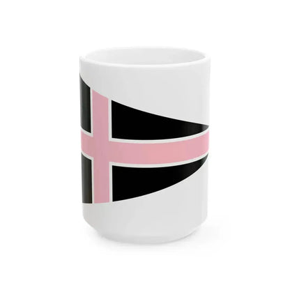Burgee of CN Victoria (Argentina) White Coffee Mug 15oz - Go Mug Yourself