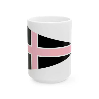 Burgee of CN Victoria (Argentina) White Coffee Mug 15oz - Go Mug Yourself