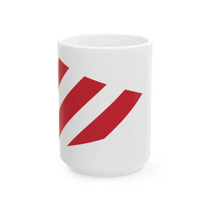 Burgee of commander of a squadron of destroyers of the Regia Marina (Italy) White Coffee Mug 15oz - Go Mug Yourself