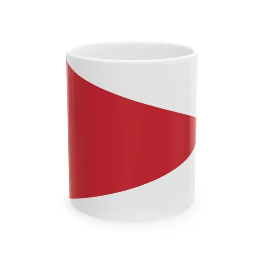 Burgee of commander of a squadron of submarines of the Regia Marina (Italy) White Coffee Mug 11oz - Go Mug Yourself