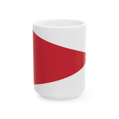 Burgee of commander of a squadron of submarines of the Regia Marina (Italy) White Coffee Mug 15oz - Go Mug Yourself