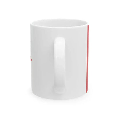 Burgee of commander of a squadron of submarines of the Regia Marina (Italy) White Coffee Mug - Go Mug Yourself