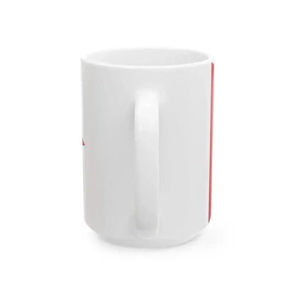 Burgee of commander of a squadron of submarines of the Regia Marina (Italy) White Coffee Mug - Go Mug Yourself