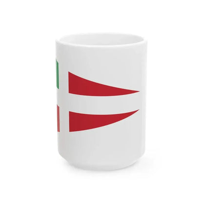 Burgee of compagnia della vela (Italy) White Coffee Mug 15oz - Go Mug Yourself
