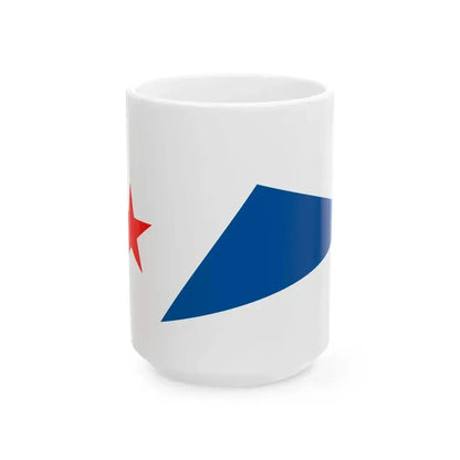 Burgee of Corinthian Sailing Club (United States) White Coffee Mug 15oz - Go Mug Yourself