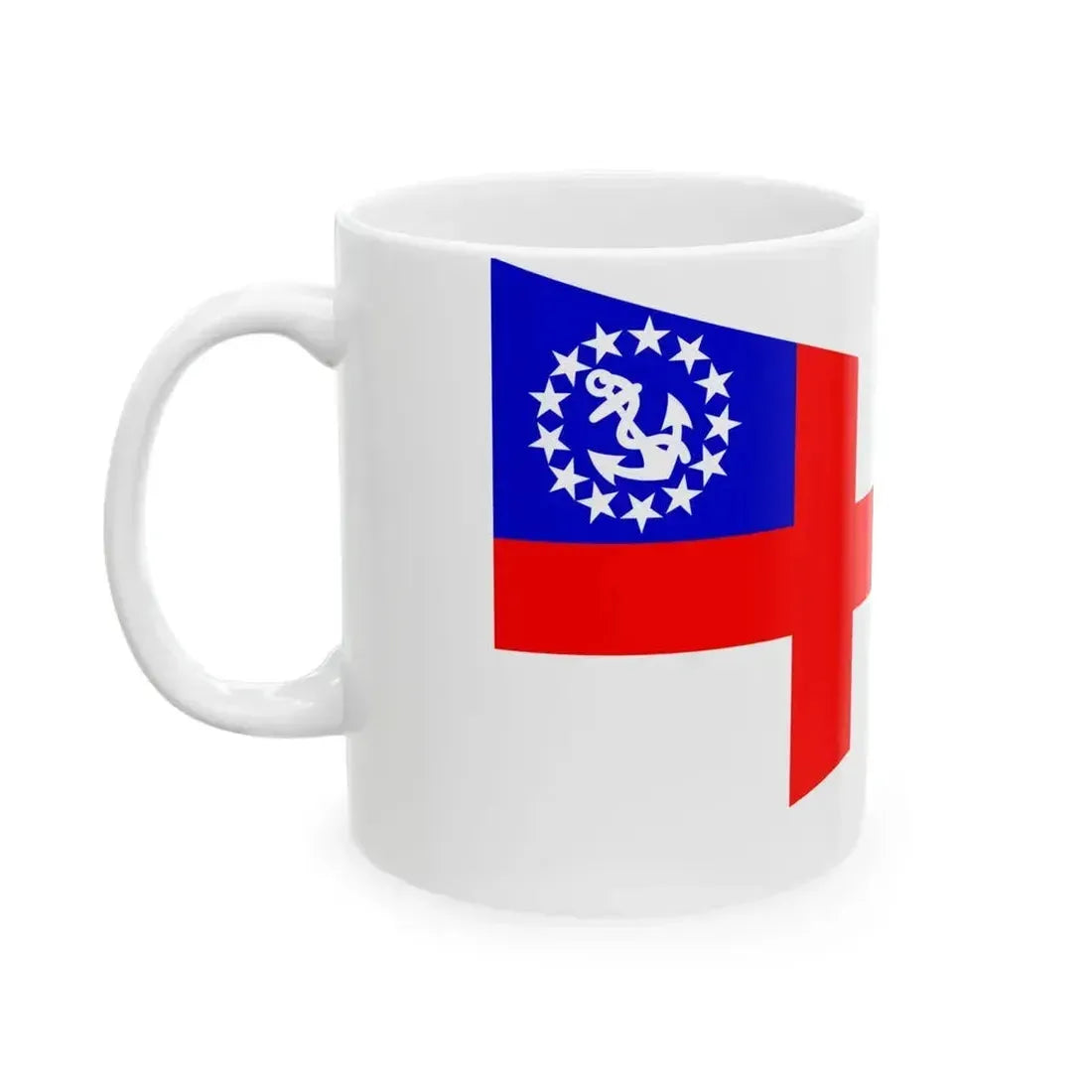 Burgee of Corinthian Yacht Club of Philadelphia (United States) White Coffee Mug - Go Mug Yourself