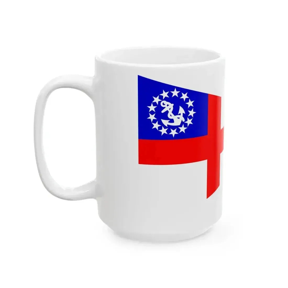 Burgee of Corinthian Yacht Club of Philadelphia (United States) White Coffee Mug - Go Mug Yourself