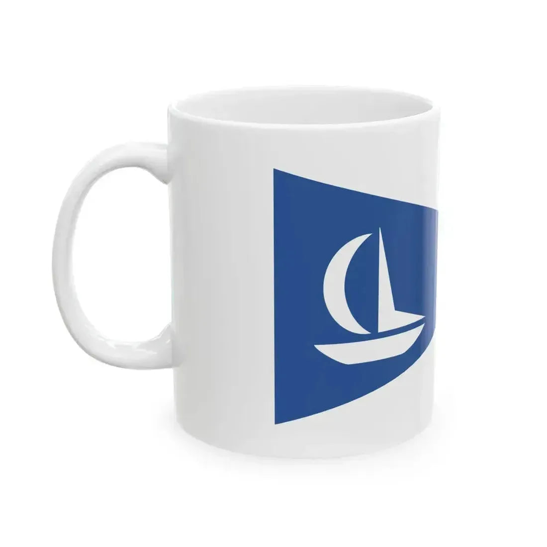 Burgee of Cowan Lake Sailing Association (United States) White Coffee Mug - Go Mug Yourself