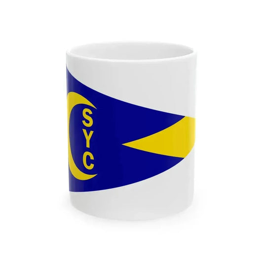 Burgee of Crescent Sail YC (United States) White Coffee Mug 11oz - Go Mug Yourself