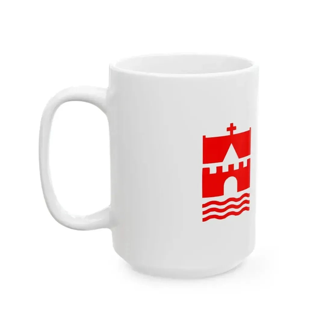 Burgee of Faaborg Sejlklub (Denmark) White Coffee Mug - Go Mug Yourself
