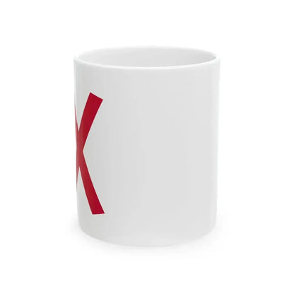 Burgee of Hellerup Sejlklub (Denmark) White Coffee Mug 11oz - Go Mug Yourself