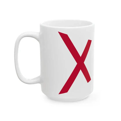 Burgee of Hellerup Sejlklub (Denmark) White Coffee Mug - Go Mug Yourself