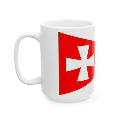 Burgee of Horsens Sejlklub (Denmark) White Coffee Mug - Go Mug Yourself