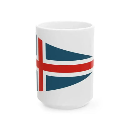 Burgee of Hungaria Yacht Club (Hungary) White Coffee Mug 15oz - Go Mug Yourself