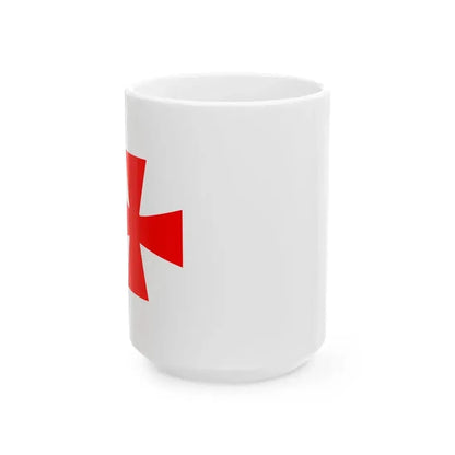 Burgee of Kolding Sejlklub (Denmark) White Coffee Mug 15oz - Go Mug Yourself