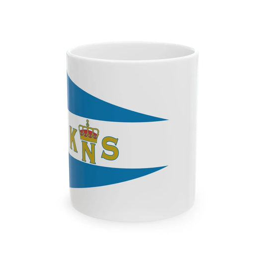 Burgee of Kongelig Norsk Seilforening (Norway) White Coffee Mug 11oz - Go Mug Yourself