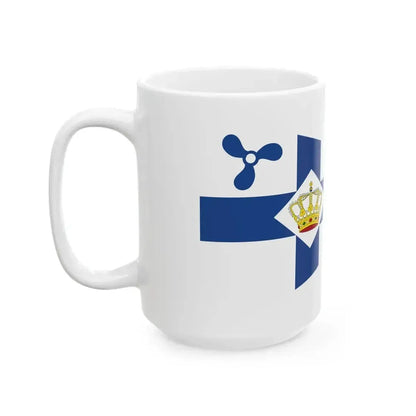 Burgee of Koninklijke Nederlandsche Motorboot Club (Netherlands) White Coffee Mug - Go Mug Yourself