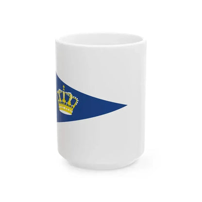 Burgee of Koninklijke Watersportvereniging De Kaag (Netherlands) White Coffee Mug 15oz - Go Mug Yourself
