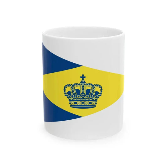Burgee of Koninklijke Yacht Club Nieuwpoort (Belgium) White Coffee Mug 11oz - Go Mug Yourself